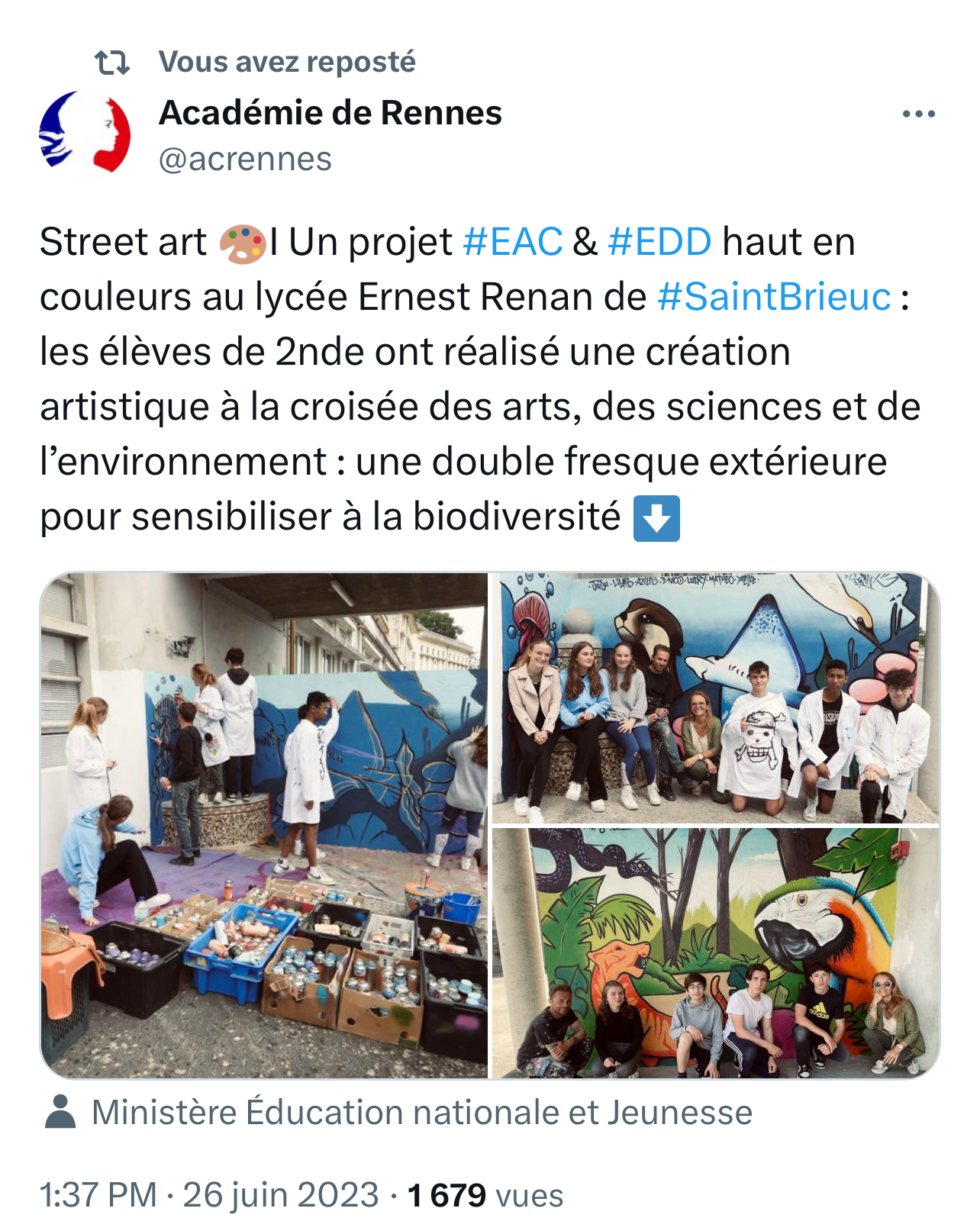 Inauguration fresque Biodiversité - Photo 38